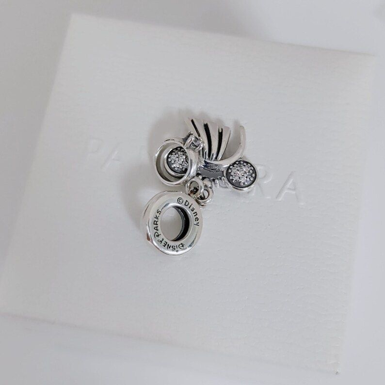 Disney Parks Pandora Bride Minnie Ears Headband Ring Charm Dangle Exclusive