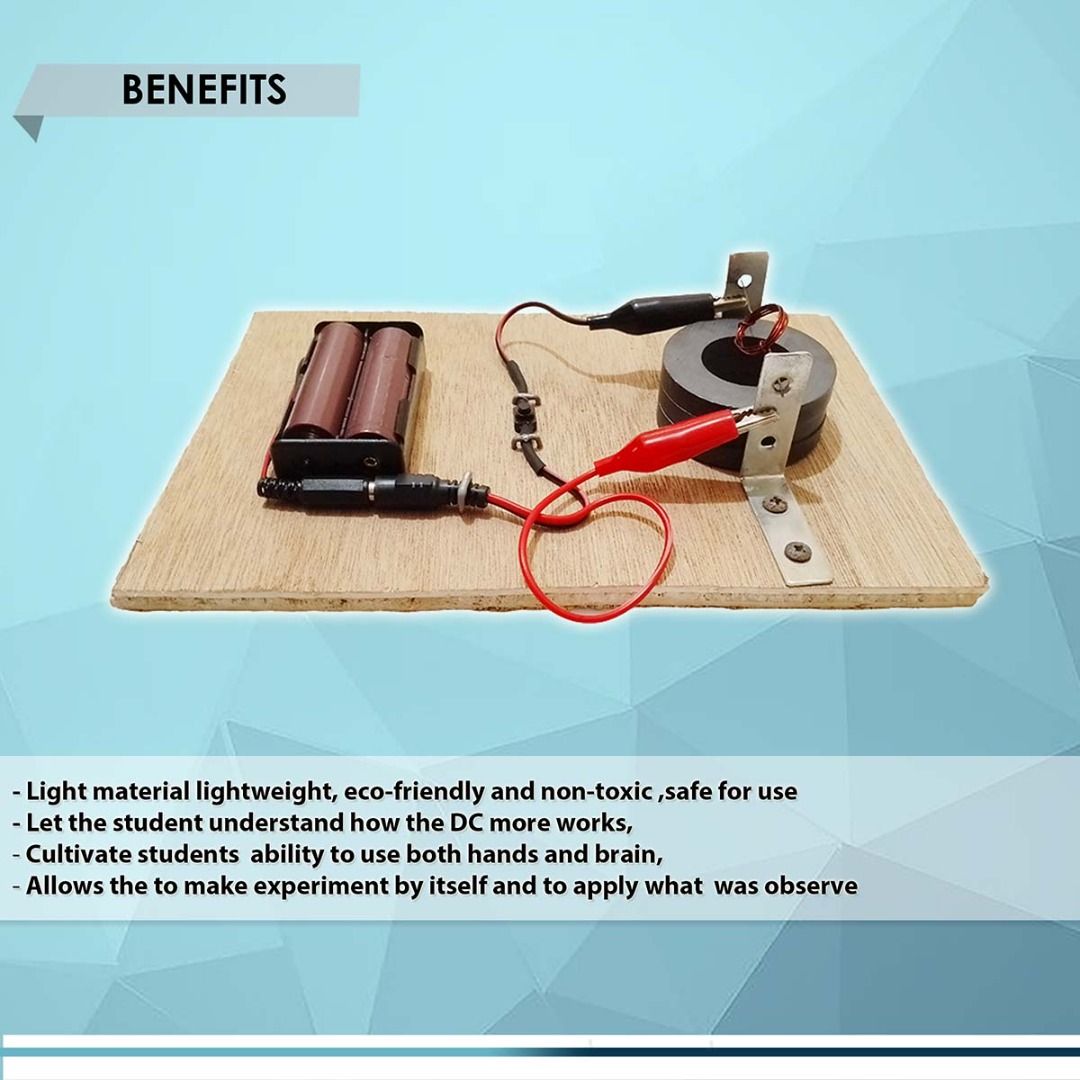 DIY DC MOTOR HAND MADE, FOR EXPERIMENT SCIENCE SCHOOL PROJECT (Category: Electrical, Adaptors & Sockets) located in Quezon City. Submitted by besteinpc (Listing ID 1286417781, Image 3). Description: DIY DC MOTOR HAND MADE, FOR EXPERIMENT SCIENCE SCHOOL PROJECT FEATURES: Variation: 👉1. DC MOTOR KIT ONLY 👉2. DC MOTOR PROTOTYPE ONLY 👉3. DC MOTOR PROTOTYPE + KIT 👉a. 1pc 18650 battery holder with DC MALE 👉b. 1-pair DC Female to Alligator Clip 45m