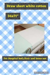 draw sheet for hospital bed 36x71" cotton