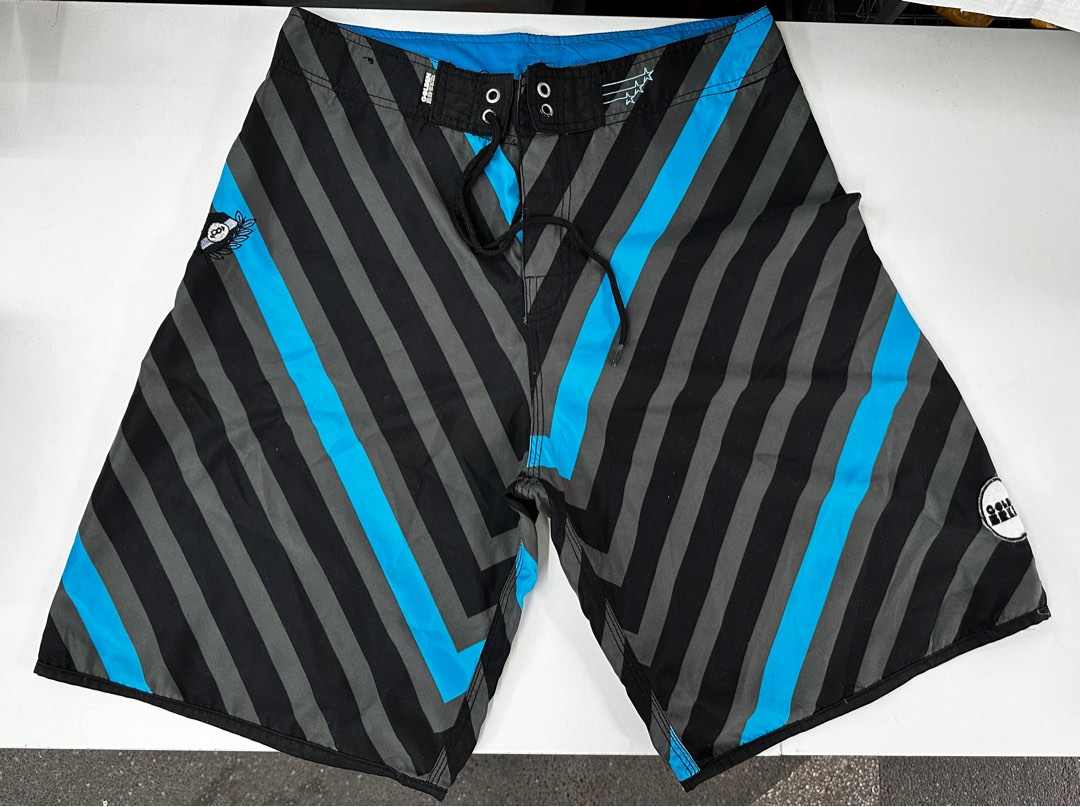 Golden Breed Board Shorts Black Blue Gray 32
