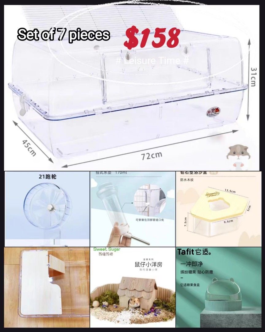 Hamster Acrylic Cage (bundle deal), Pet Supplies, Homes & Other Pet ... - Sale On Hamster Cage Bundle Online