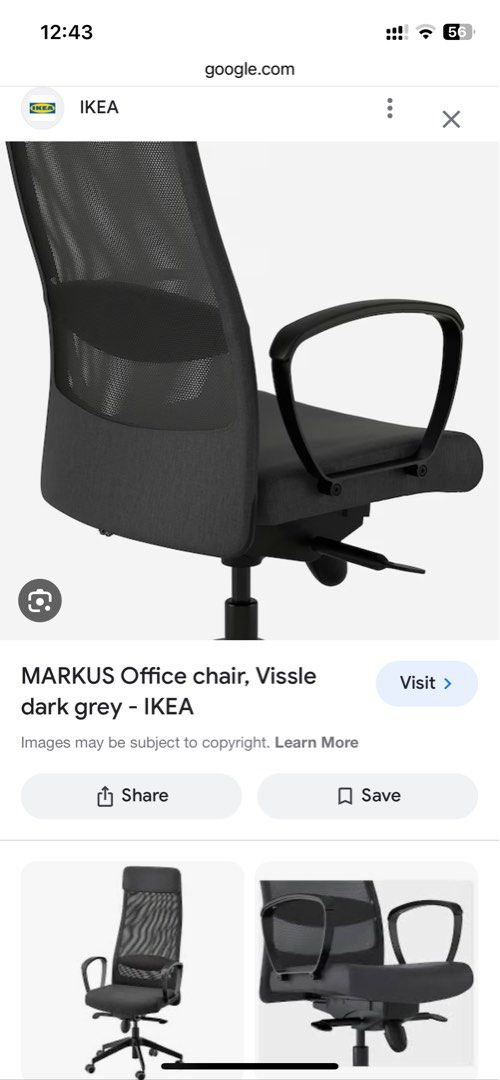 Ikea Markus Office Chair Furniture Home Living Furniture