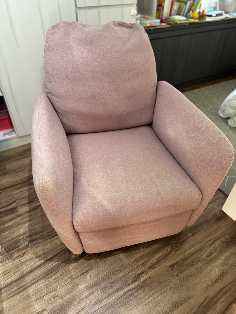 Ikea pink recliner clearance chair
