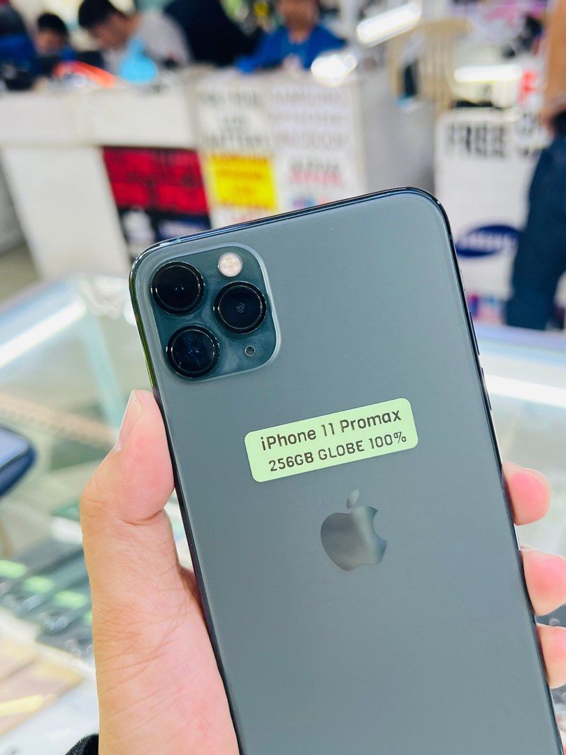 iPhone 11 Promax 256GB 100BH Openline 99%smooth No issues (Category: iPhone 11 Series) located in San Juan City. Submitted by saabangadgetshop (Listing ID 1286640971, Image 2). Description: Onhand | Pre-owned iPhone 11 Promax 256GB GLOBELOCKED NTC APPROVED Battery Health 100% NO HIDDEN ISSUES NO HISTORY OF REPAIR 99%Smooth TEST TO SAWA RESET ALL YOU WANT NOT REFURBISHED AUTHENTIC PHONE ALL WORKING 🆓Freebies ✅20w adaptor w/cable ✅Case ✅Tempered M