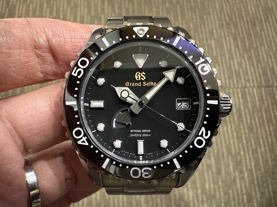 Jan 22 Grand Seiko GS Sport Spring Drive Diver Titanium Black