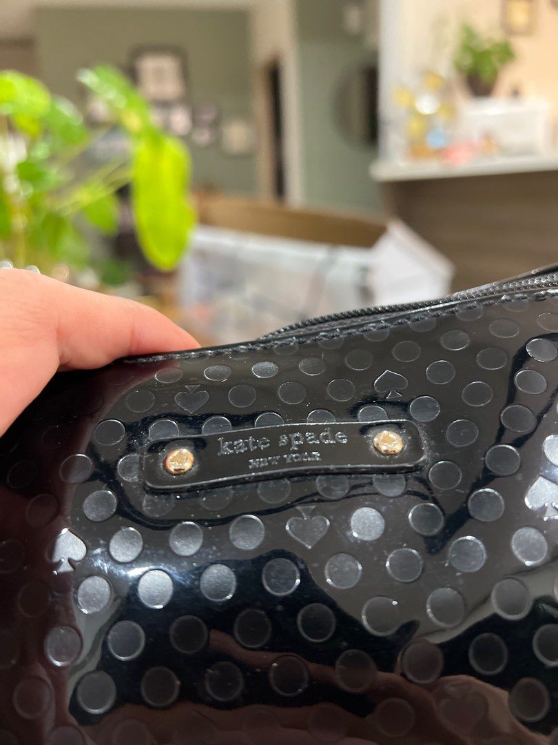 Kate spade black vinyl tote bag ORIGINAL