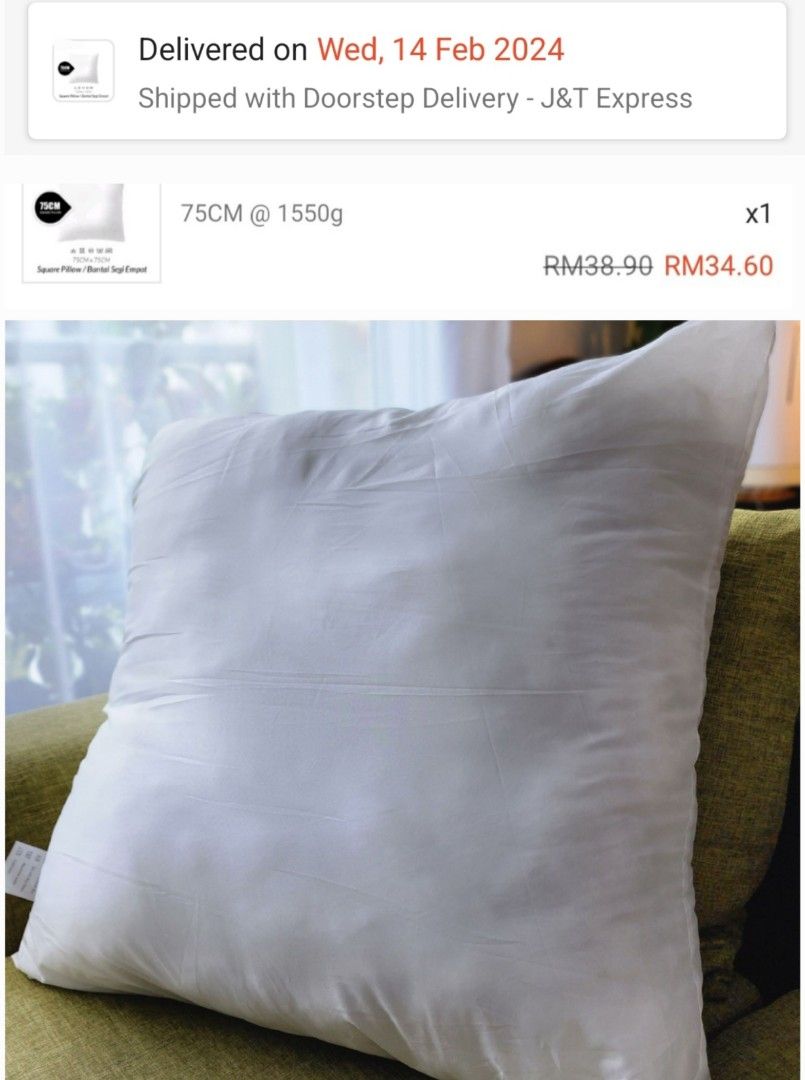 Floor cushion insert clearance