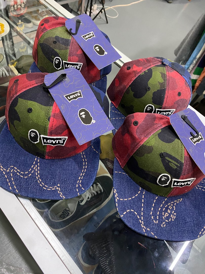 A BATHING APE×Levi's キャップ Levi's® X Bape Flat Brim Hat - Blue | Levi's® US