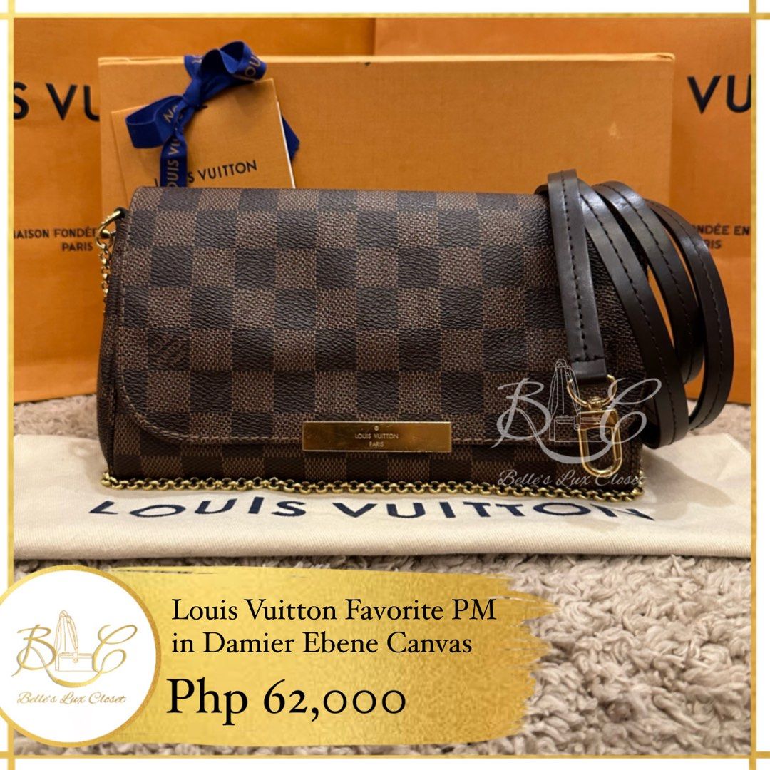 Louis Vuitton Favorite PM Damier Ebene, Luxury, Bags & Wallets on