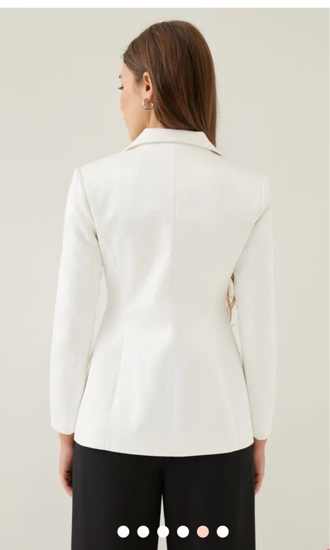 White peplum blazer outlet