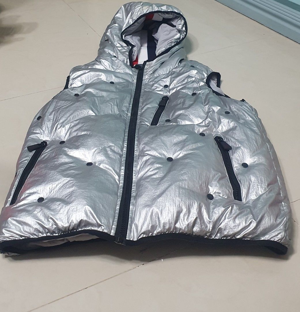 Silver moncler guac vest