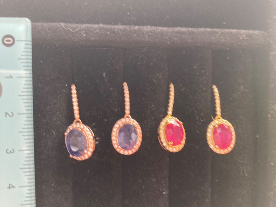 Natural Sapphire Earrings Women s Fashion Jewelry Organisers