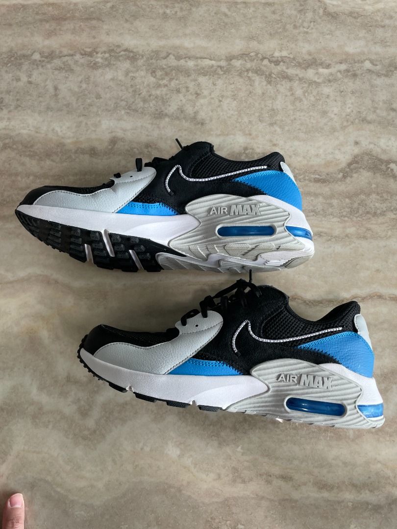 Nike Air Max Excee Black White Blue Grey Sneakers Shoes Mens US10.5 UK9.5