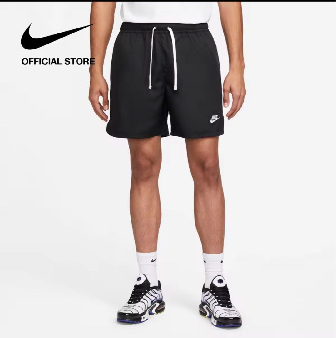 Nike Men s Sportswear Sport Essentials Woven Lined Flow Shorts Black Men s Fashion Bottoms Shorts on Carousell