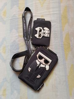 Unisex Karl Lagerfeld Mobile Phone Holder with Small Pouch