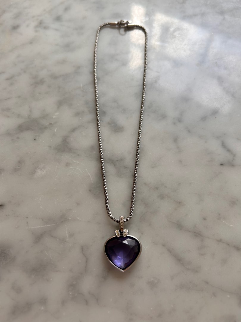 Swarovski oceanic store purple heart necklace