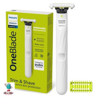 Philip Norelco OneBlade Pro Kit, Hybrid Electric Trimmer and Shaver with  Charging Stand and Precision Comb, QP6520 + OneBlade Body Kit, 3 pieces,  QP610, Black 4.0 Count : Beauty & Personal Care 