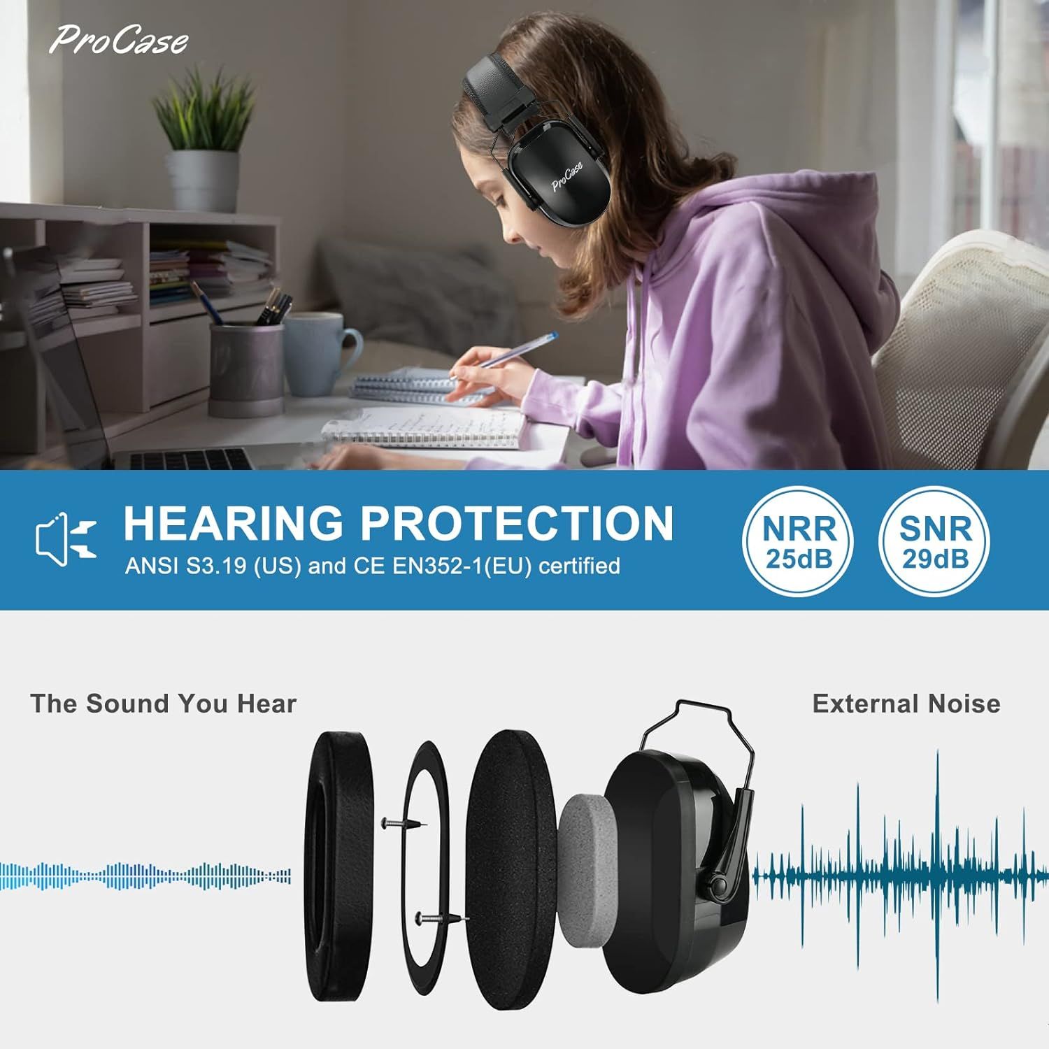Kid ear muffs noise reduction hot sale