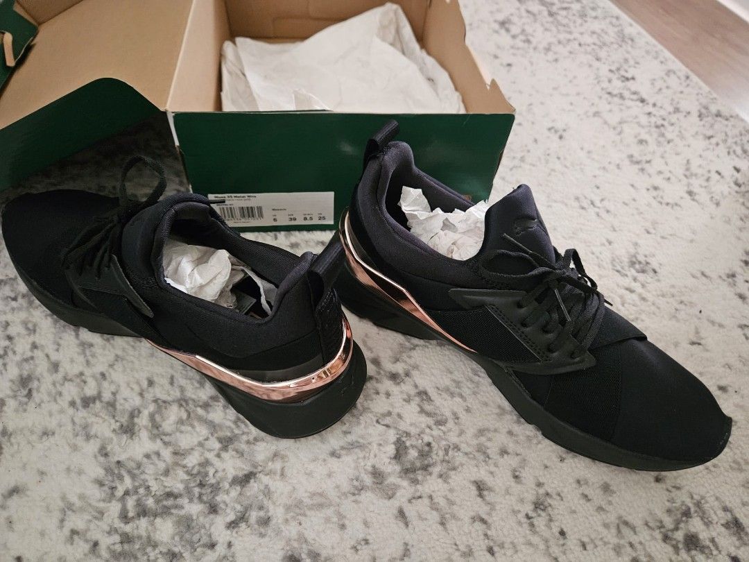 Puma X5 Metal Wns Shoes black rose gold Women s Fashion