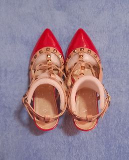 Red Studded Heels / Pumps / Formal Shoes