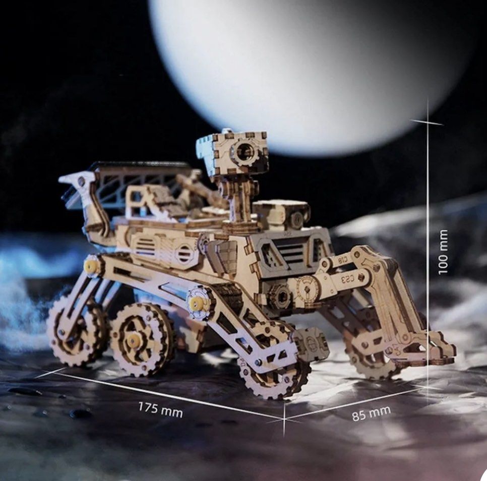 ROKR Harbinger Rover – Solarbetriebenes 3D-Holzmodell Zum Zusammenbauen, Ca. 175x85x100 Mm