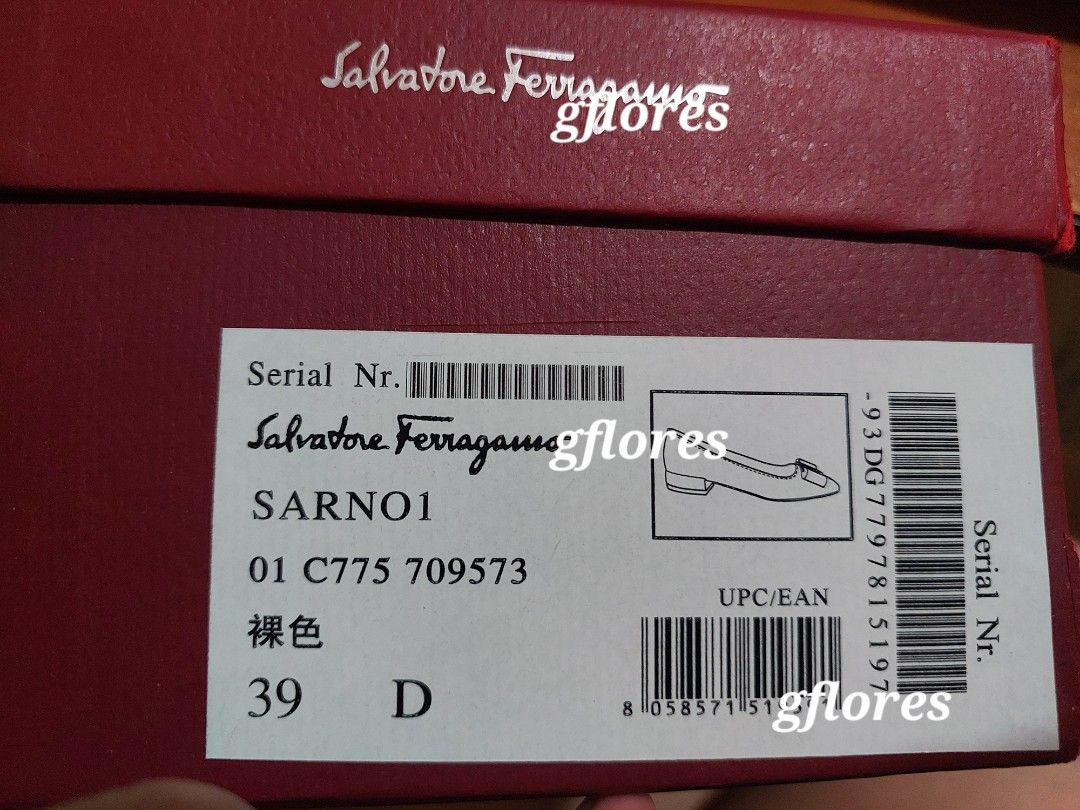 Salvatore ferragamo top shoes serial number