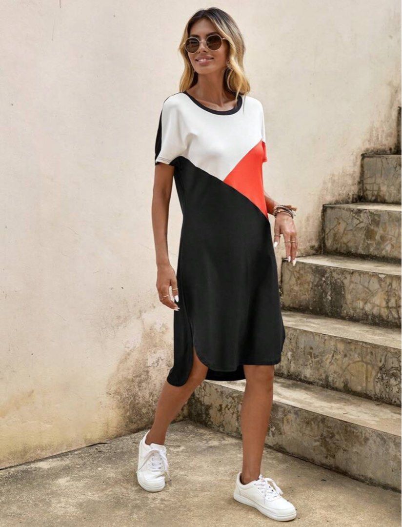 wedding dress for black tie White And Black Simple Gothic Off Shoulder Formal Dress With Train With Bow Tie Plus Size Size 14 / Black / Dress
