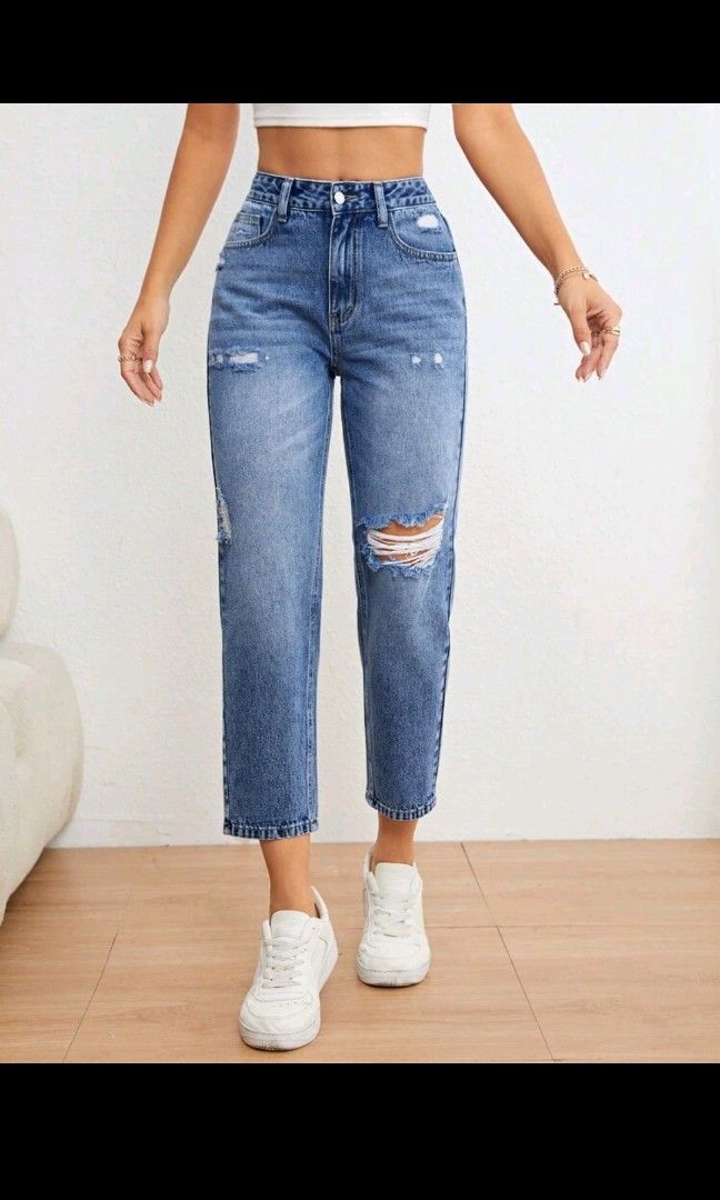 SHEIN High Waist Mom Fit Jeans