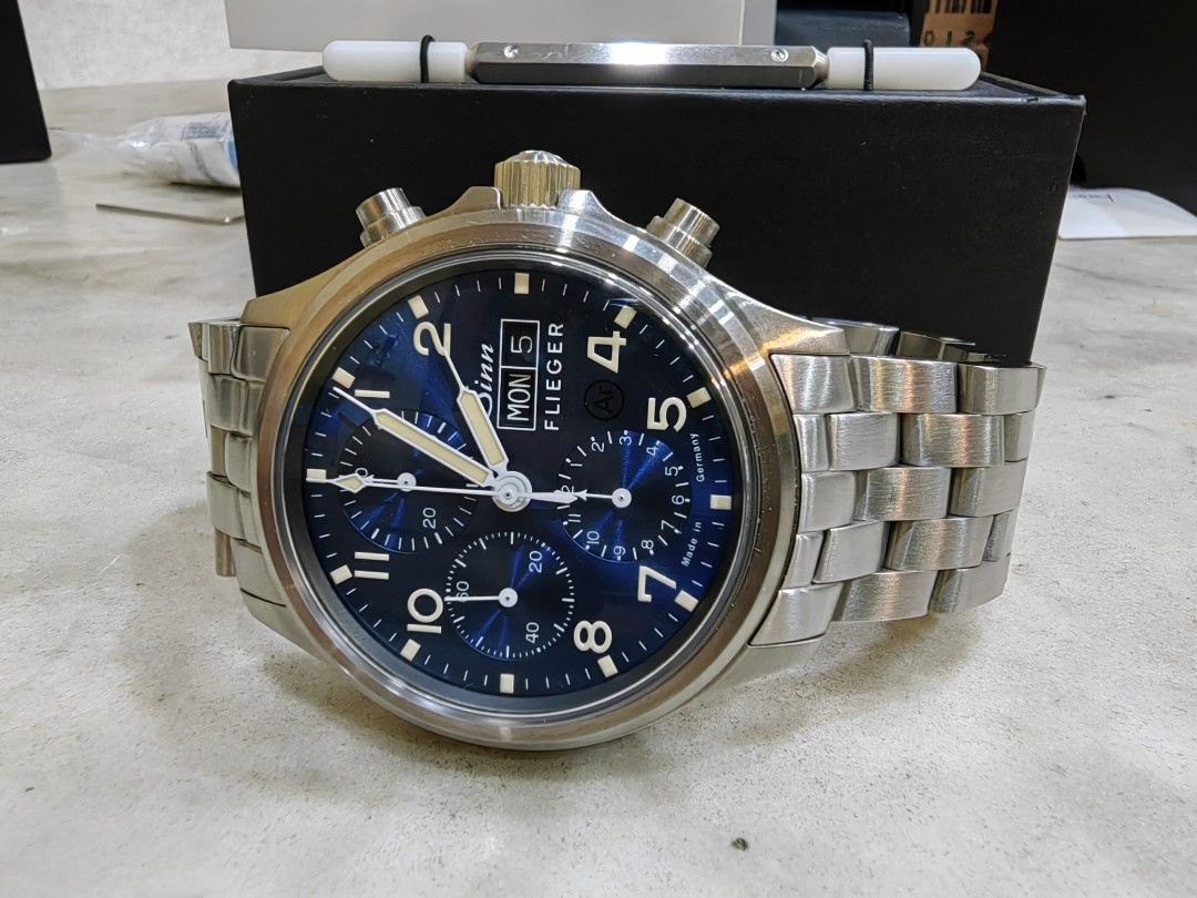 SINN FLIEGER 358 BLUE DIAL, Men's Fashion, Watches Accessories