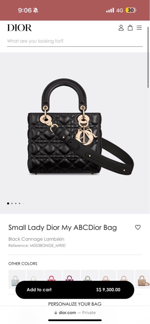Small Lady Dior My ABCDior Bag Women s Fashion Bags Wallets