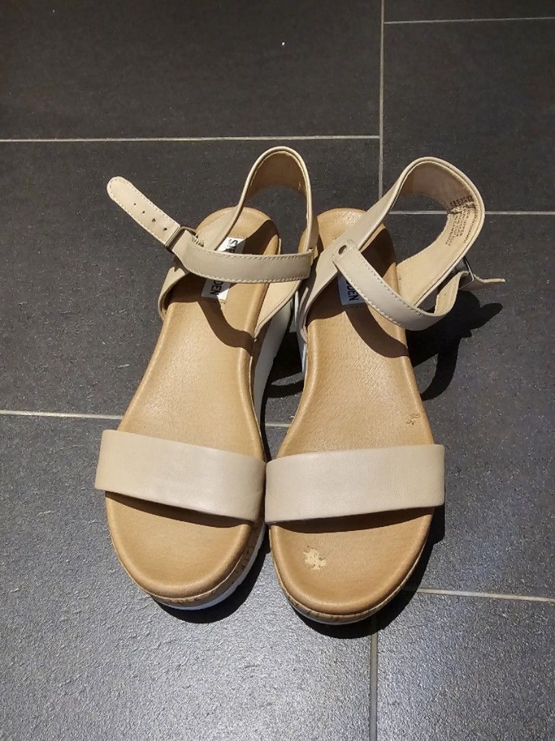 Steve Madden Roselita Blush Color Leather Cork Lightweight Ankle