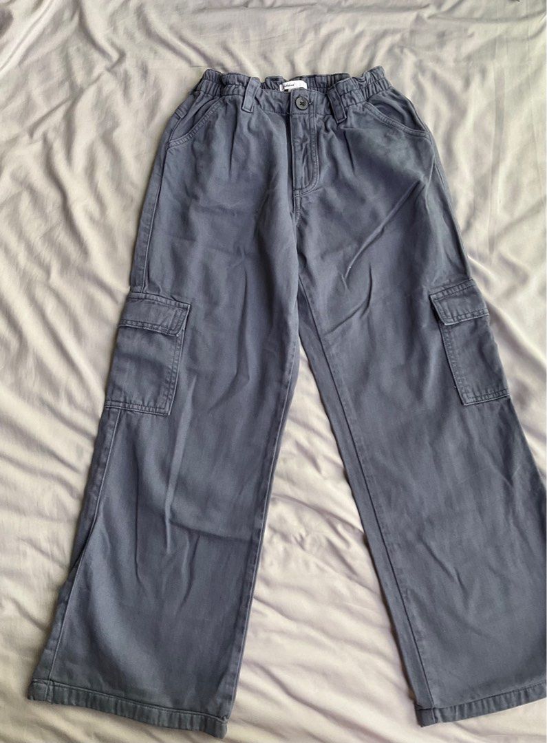 Subdued blue cargo pants, Women's Fashion, Bottoms, Jeans