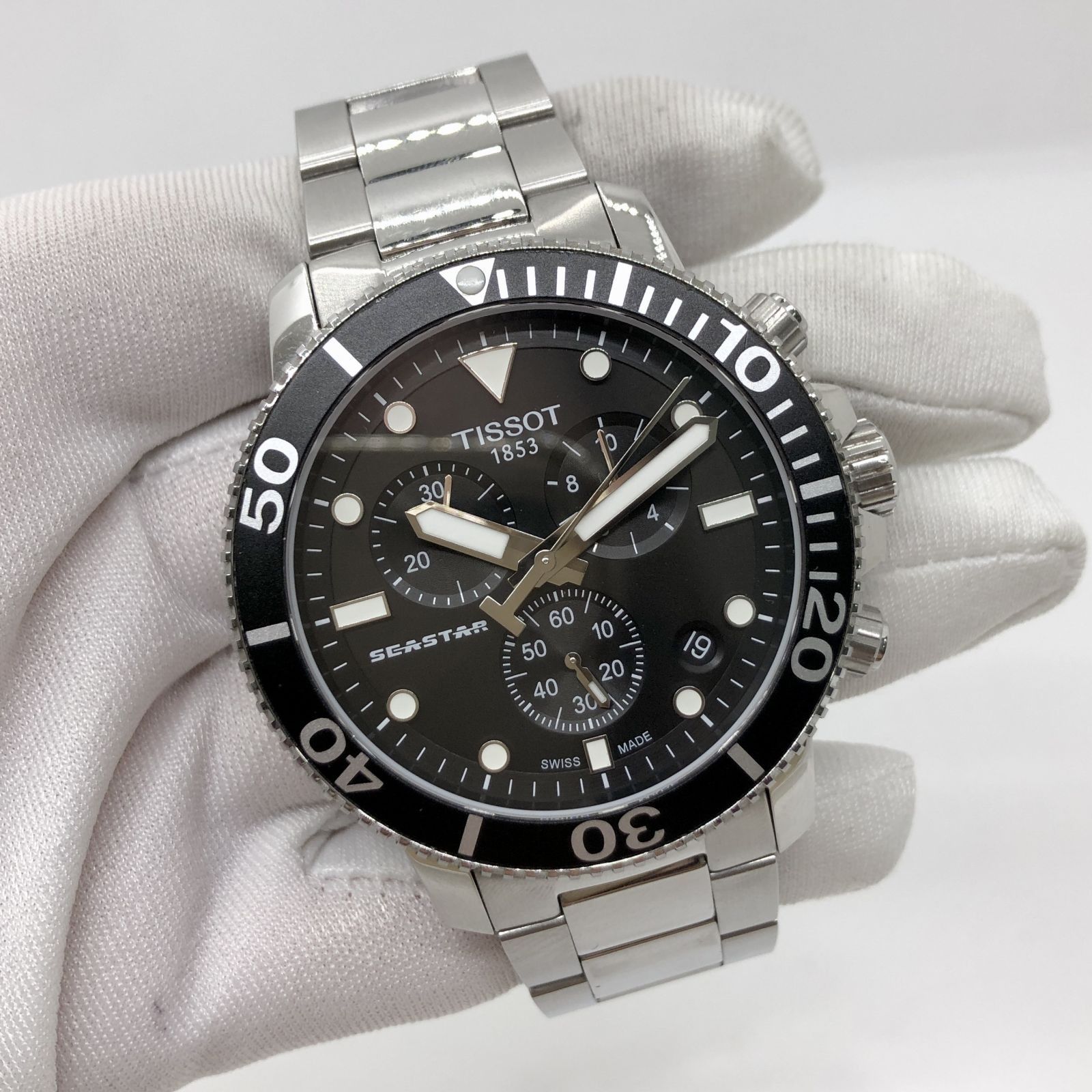 TISSOT T120417A BLACK DIAL SEASTAR 1000 CHRONOGRAPH QUARTZ 2020 MEN S WATCH 247004458 WE Luxury Watches on Carousell