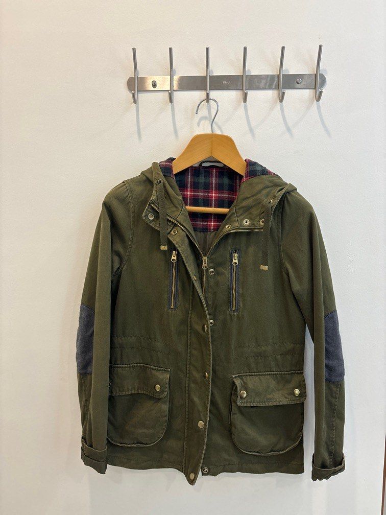 Topshop Olive Fisherman s Jacket Women s Fashion Coats Jackets and Outerwear on Carousell