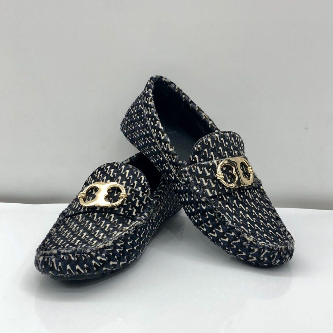 TORY BURCH FUR LOAFERS DRIVING SHOES 6 247006133