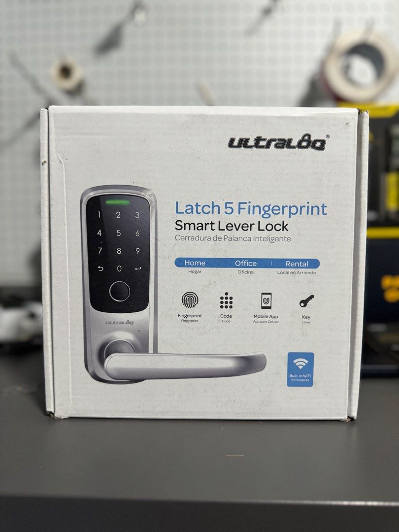 Ultraloq Latch 5 Fingerprint Smart Lever Door Lock, Furniture & Home