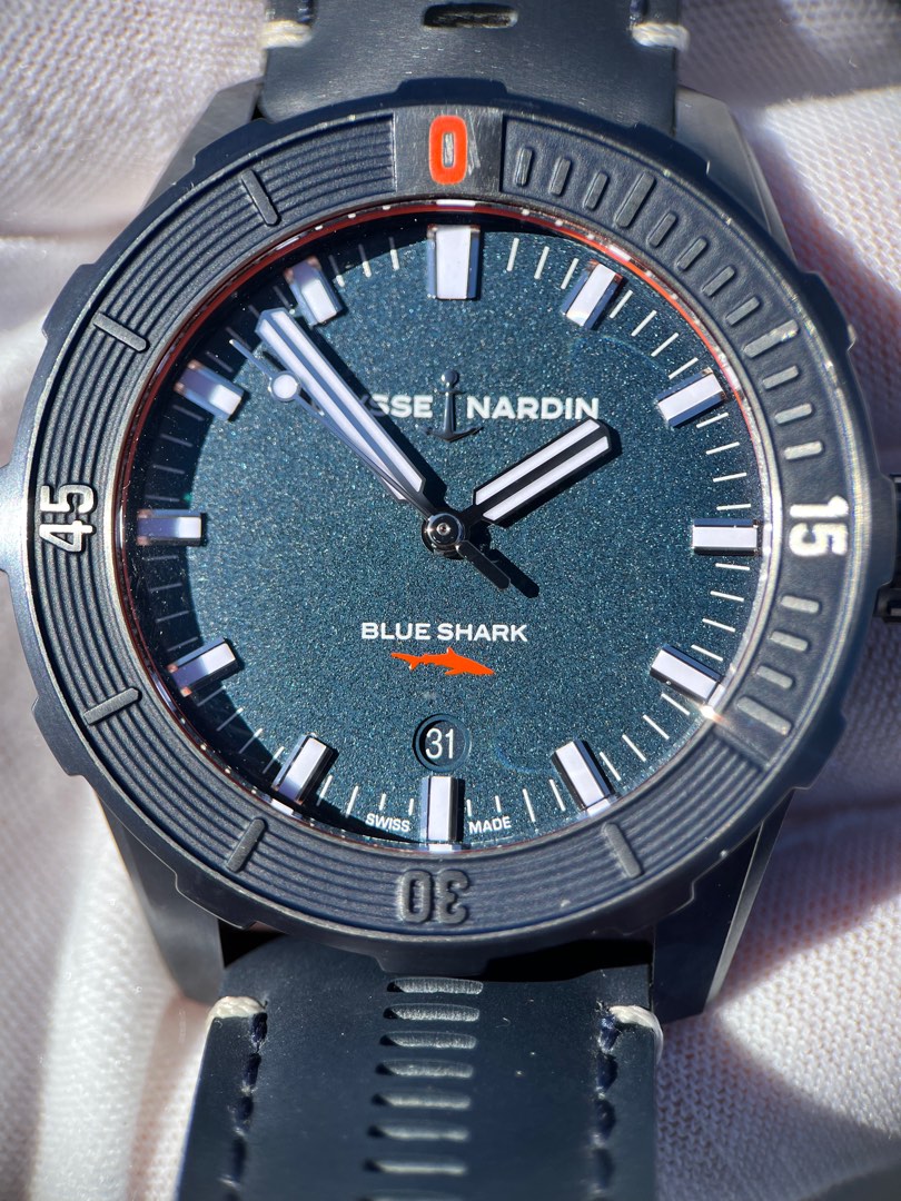 Ulysse Nardin Diver Blue Shark Limited Edition Box Papers Full Set Men s Fashion Watches on Carousell