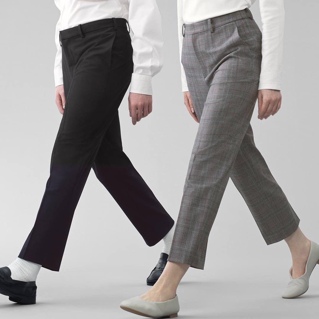 UNIQLO Ezy Smart Ankle Pant Darkblue, Women's Fashion, Bottoms