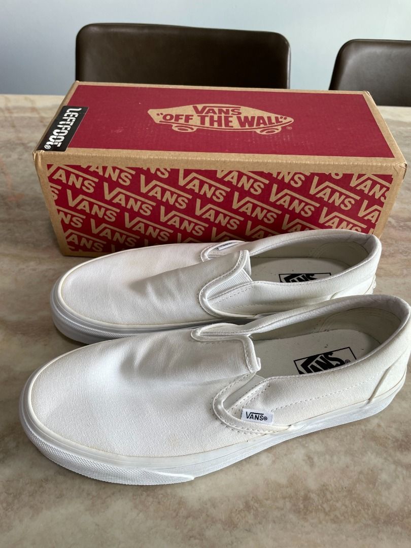 White vans slip clearance ons size 5