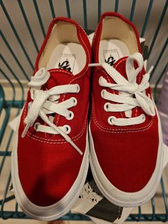 Red vans womens sale sale