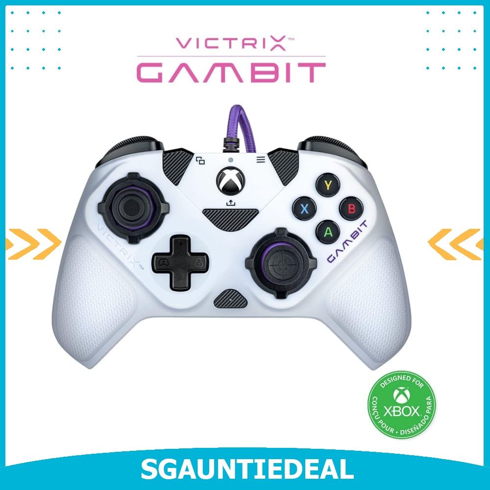 PDP Gaming Victrix Gambit World's Fastest Xbox Controller, Elite Esports  Design with Swappable Pro Thumb Sticks, Custom Paddles, Swappable