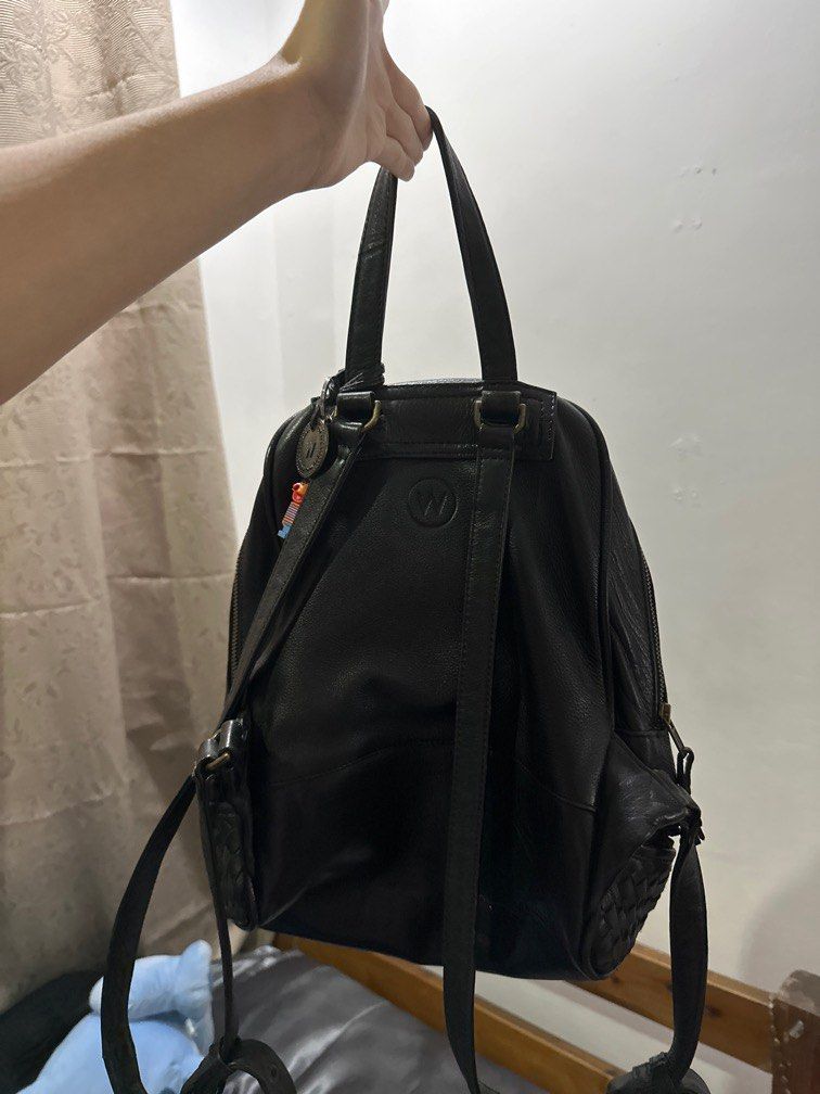 Wanderers Travel Co Pompeii Backpack (leather backpack) (Category: Backpacks) located in Quezon City. Submitted by __agn (Listing ID 1286641384, Image 2). Description: Purchased from Australia DETAILS H 32cm x W 28.5cm x D 12.5cm (12.6” x 11.2” x 4.9”) Soft full grain cow leather Weighs 0.94kg (2.1 lb.) 2 x Zippered sections Zippered front pocket detail Internal zippered pocket 2 x internal open pockets Adjustable shoulder straps - 73cm (28.7”) t