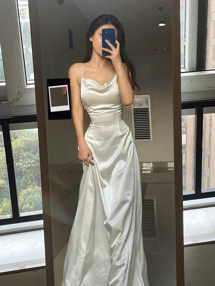 white prom dress Women s Fashion Dresses Sets Evening dresses