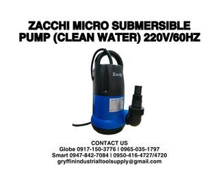 ZACCHI MICRO SUBMERSIBLE PUMP (CLEAN WATER) 220V60HZ