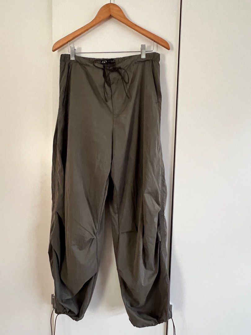 ZARA WOMEN STRAIGHT CARGO TRF TROUSERS, Women's Fashion, Bottoms, Other  Bottoms on Carousell