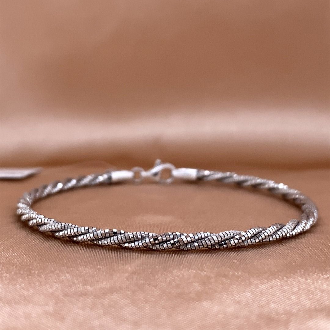 18K White Gold Rope Bracelet