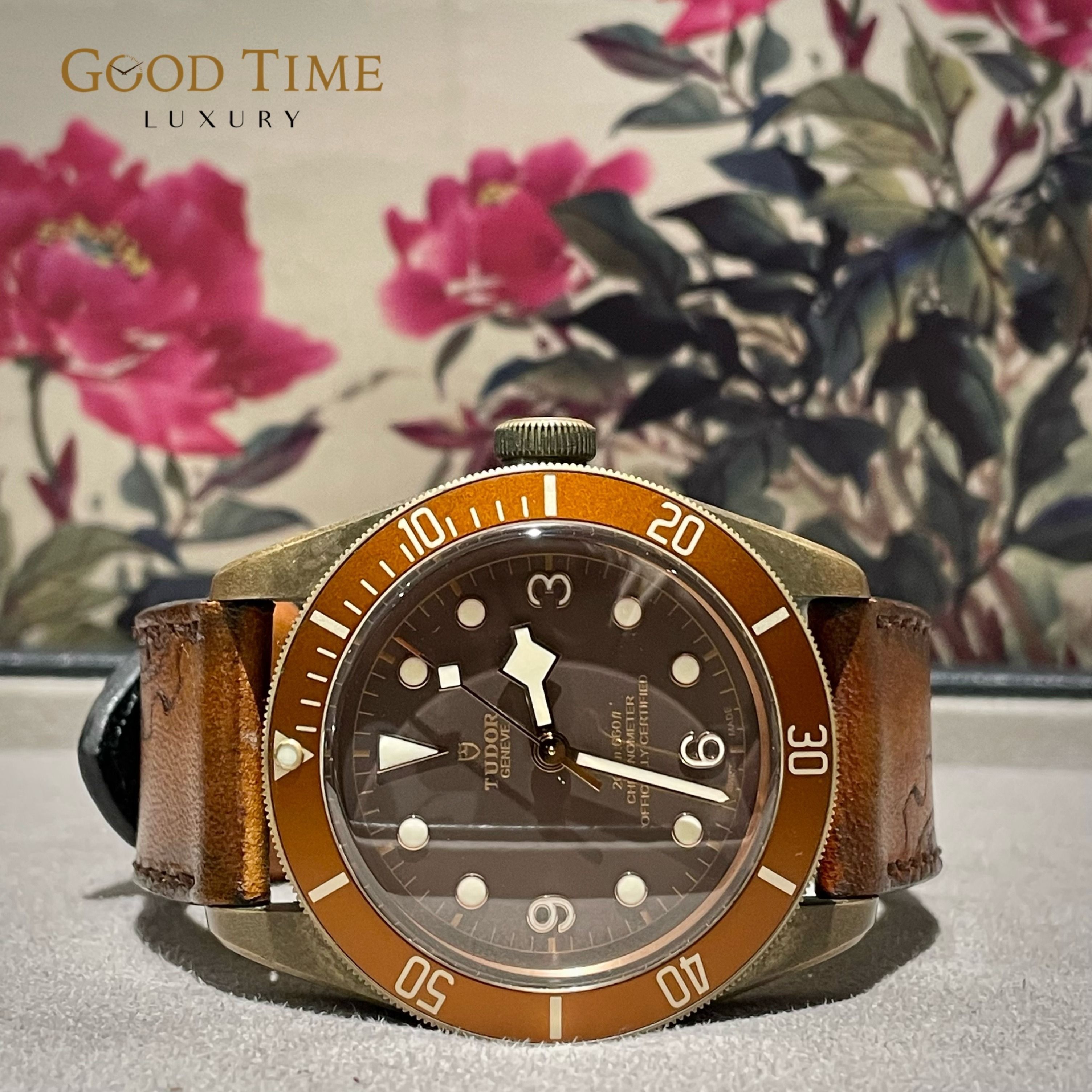 2019 Tudor Heritage Black Bay Bronze Bronzo Leather 79250BM 43mm