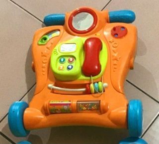 2 in 1 push walker with telephone toy