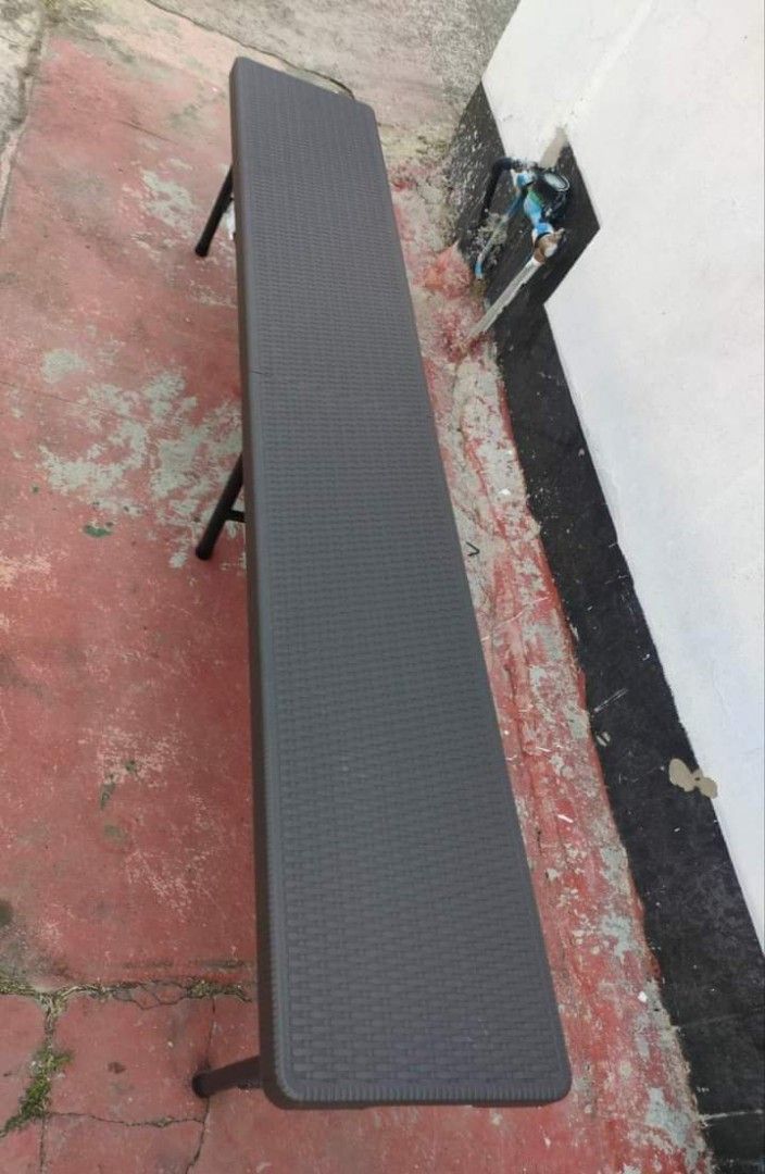 6ft Folding Bench (Category: Chairs) located in Manila. Submitted by redonlineshop (Listing ID 1286957033, Image 1). Description: 6ft Folding Bench (Concept Living Brand) ₱1800 ON HAND BRAND NEW Mode of Payment: Gcash,COD Same day delivery + Delivery Fee.