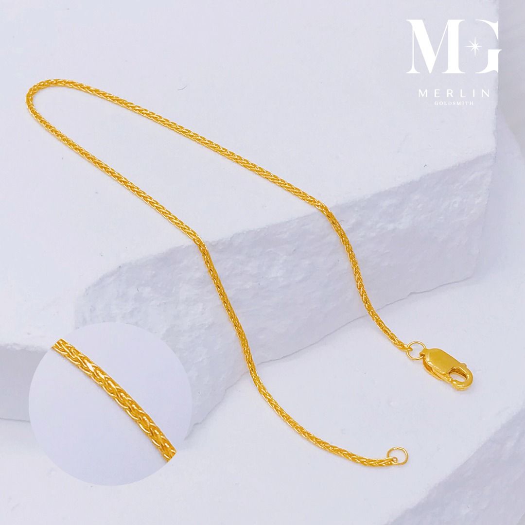 916 Gold Wheat Chain Bracelet 1GM Women s Fashion Jewelry
